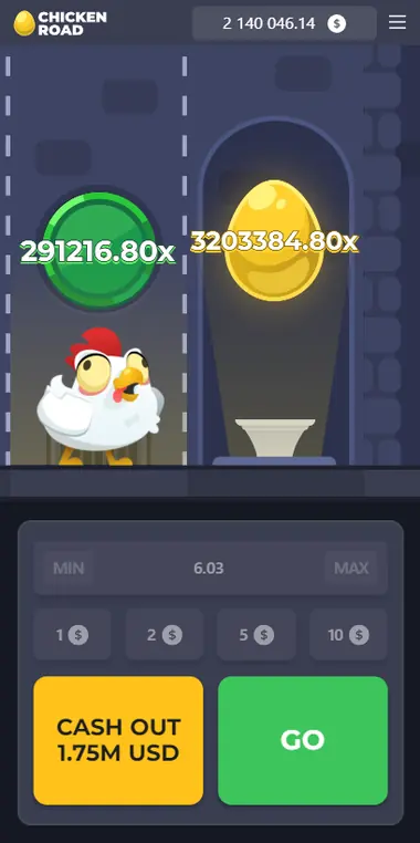 Chicken Road da mobile: il tasto Cash out